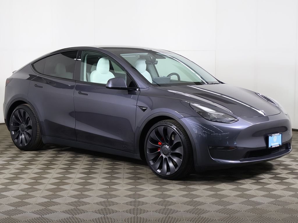 Used 2021 Tesla Model Y Performance with VIN 5YJYGDEF2MF230293 for sale in Streetsboro, OH