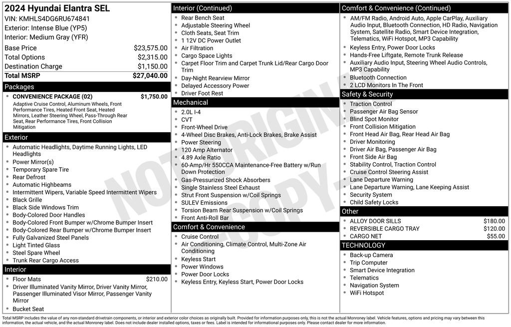 Certified Used 2024 Blue Hyundai SEL image 32