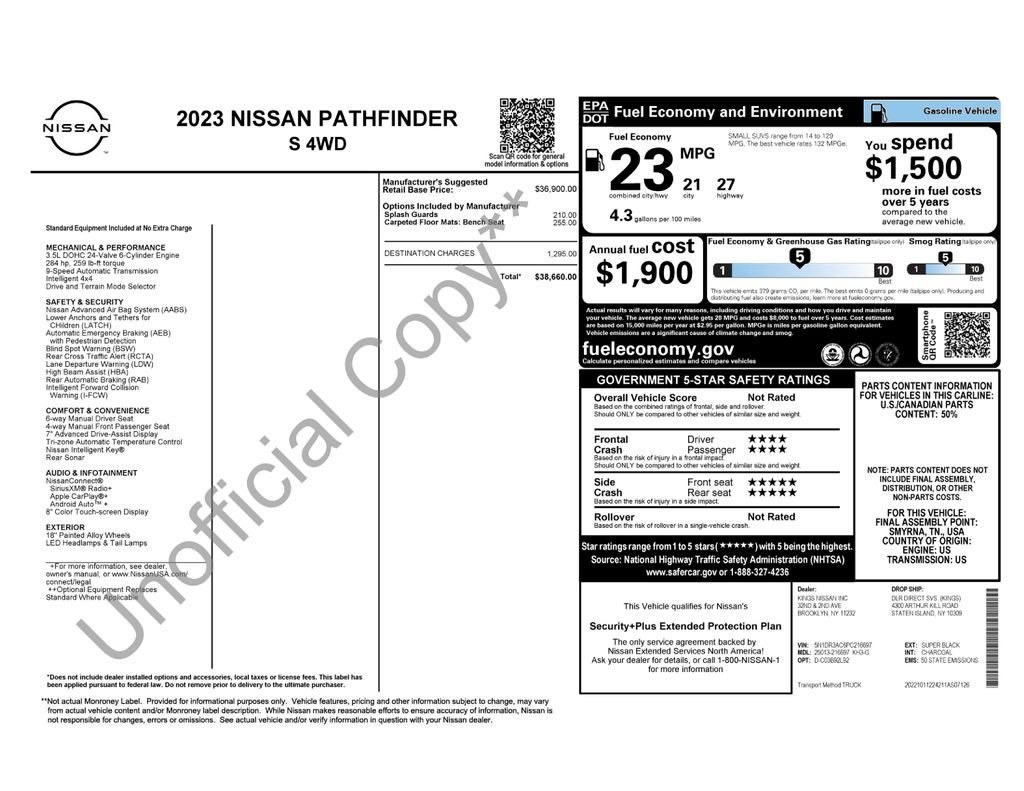 Certified Used 2023 Black Nissan S image 21