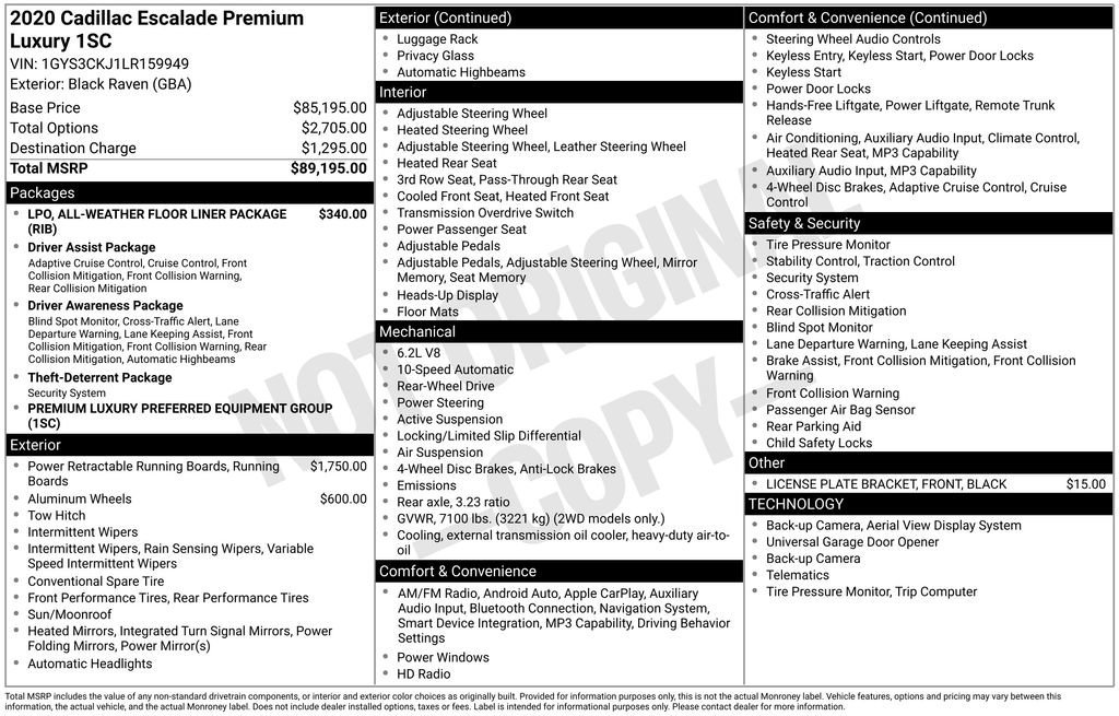 Used 2020 BLACK RAVEN Cadillac Premium Luxury image 47