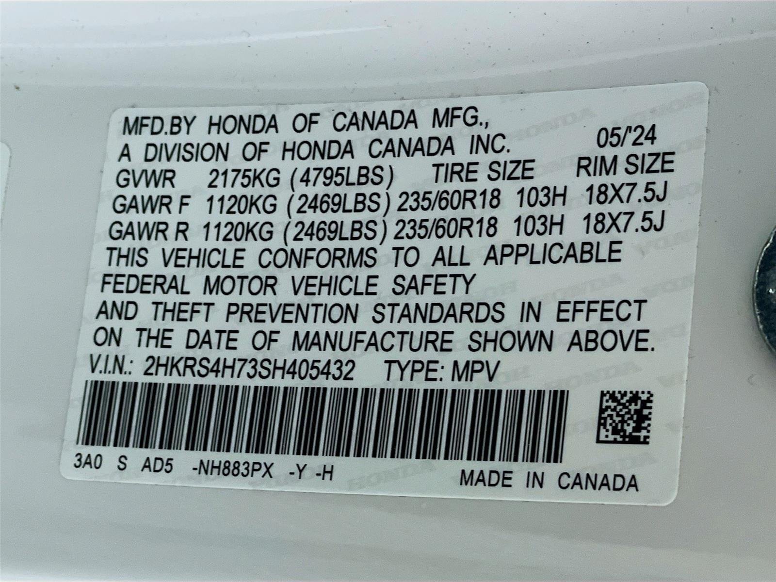 Used 2025 Platinum White Pearl Honda EX-L image 35