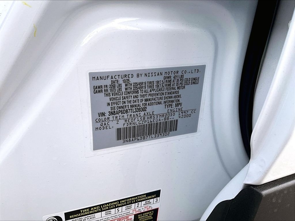 New 2026 Aspen White TriCoat Nissan SR image 17