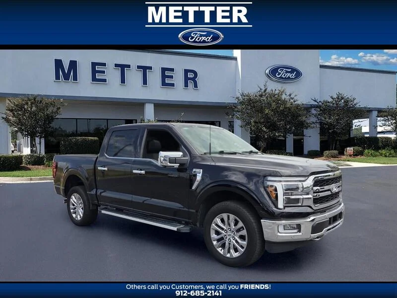 Black 2024 Ford F-150 Lariat SuperCrew 4WD Pickup Truck Four-Wheel Drive
