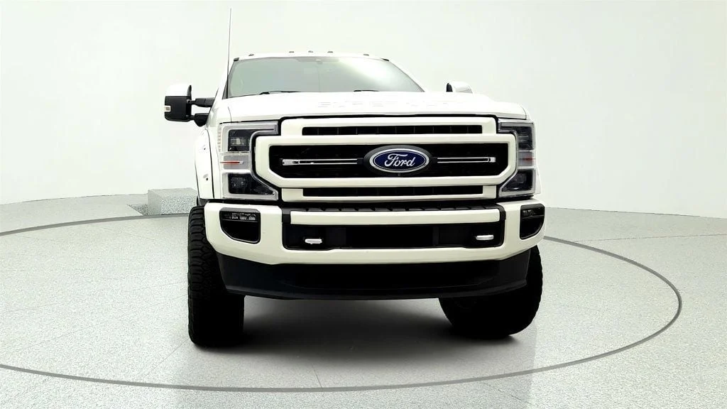 Used 2022 Star White Metallic Tri-Coat Ford Black Widow LARIAT 4WD Crew Cab 6.75