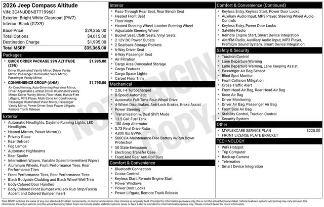 New 2026 Bright White Clear-Coat Exterior Paint Jeep Latitude image 30