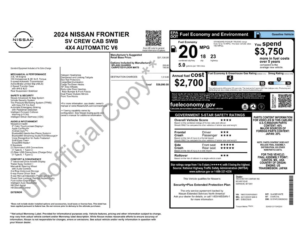 2024 Nissan Frontier SV - Photo 25