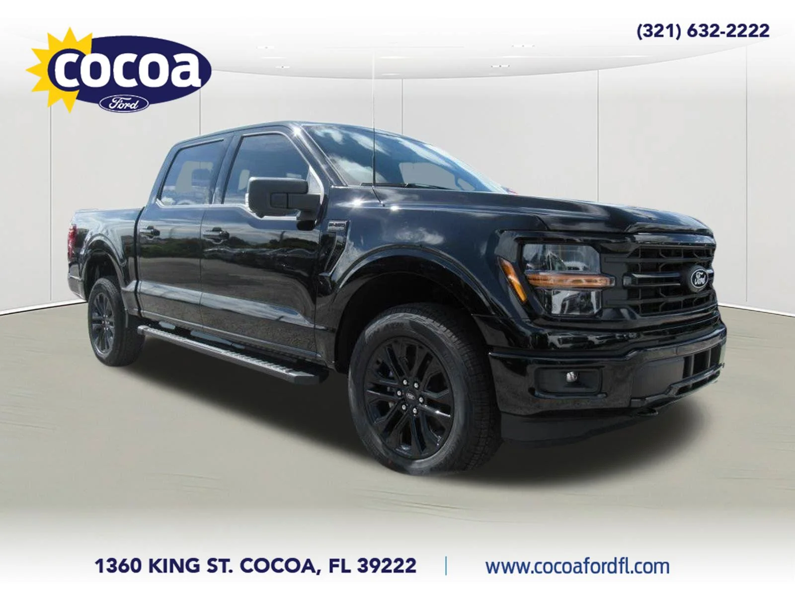 New 2025 Agate Black Metallic Ford XLT image 1