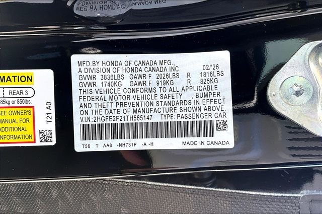 New 2026 Honda Civic LX 4D Sedan