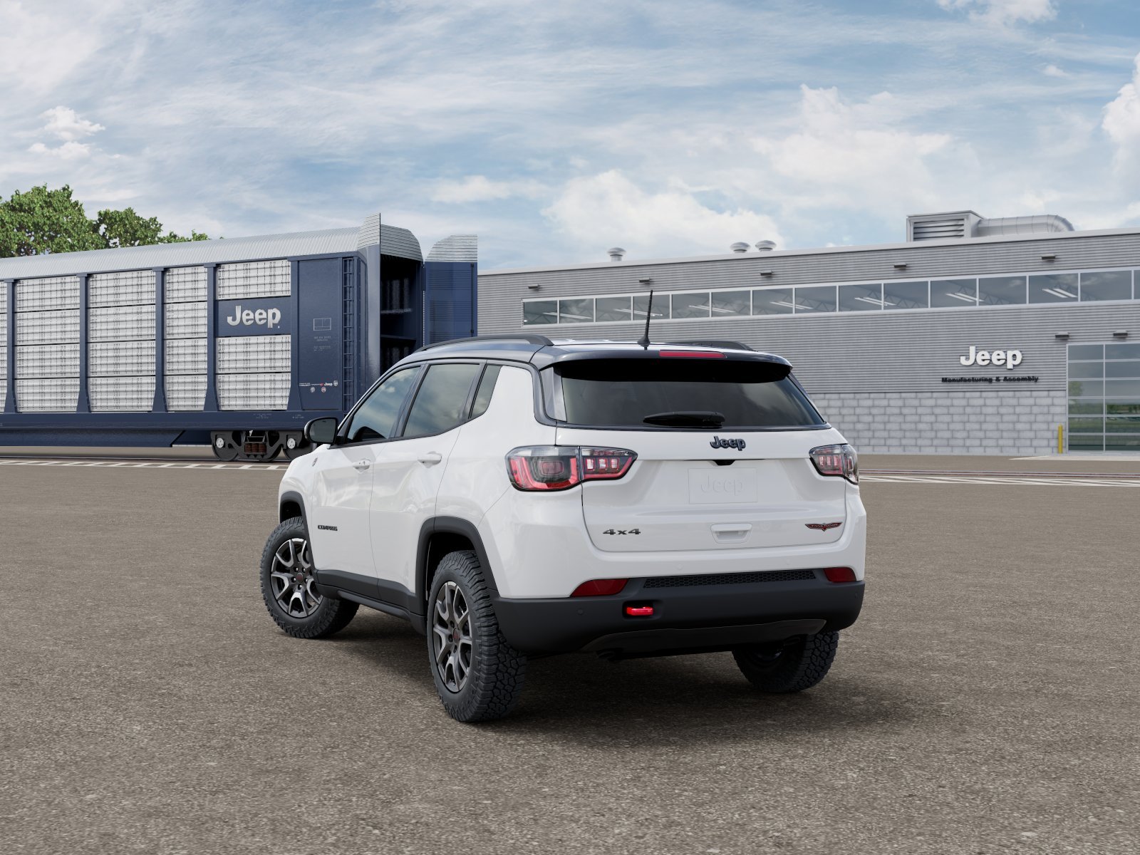 New 2026 Bright White Clear-Coat Exterior Paint Jeep Trailhawk image 3