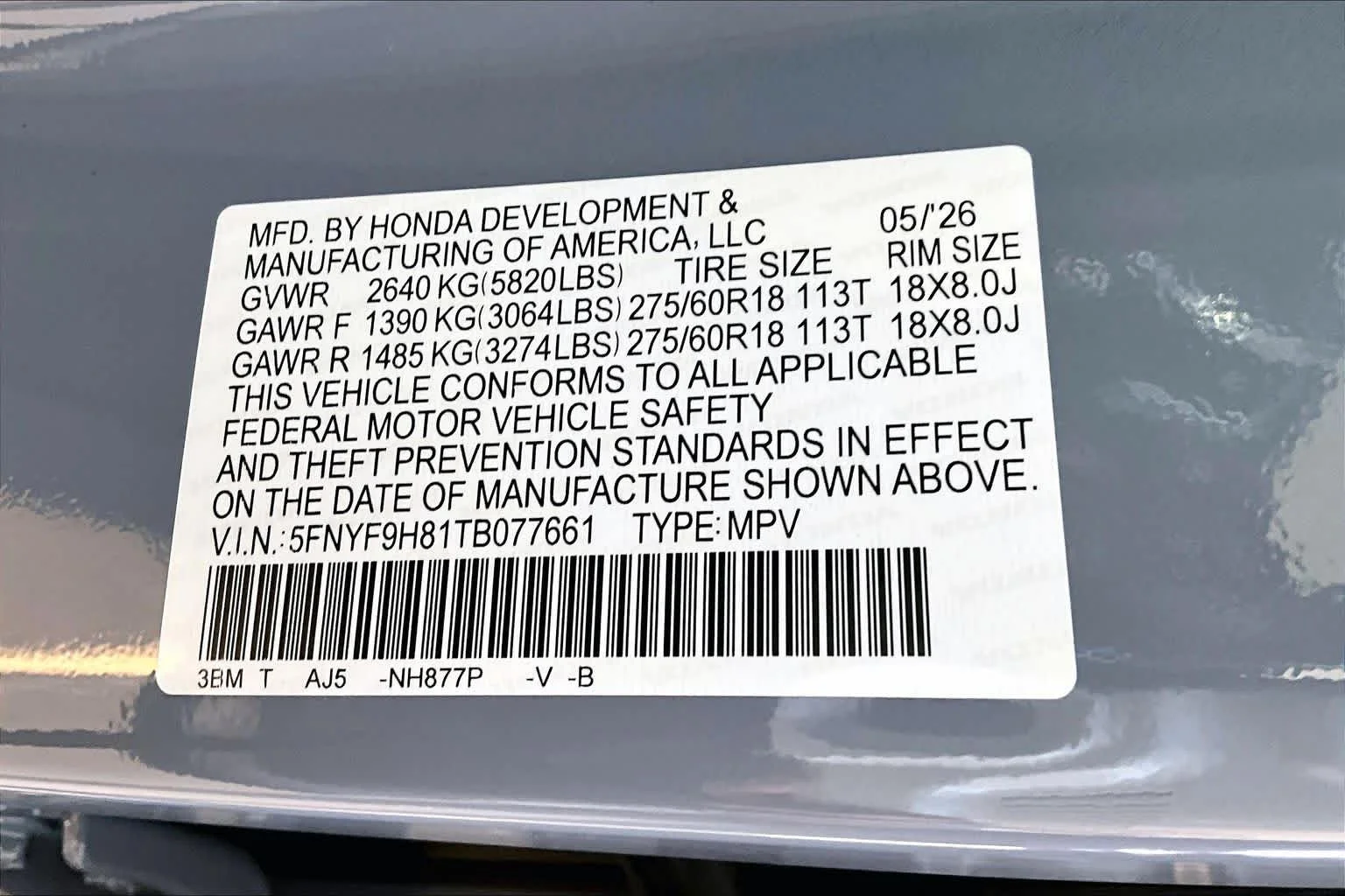 New 2026 Sonic Gray Pearl Honda TrailSport Elite Blackout image 20