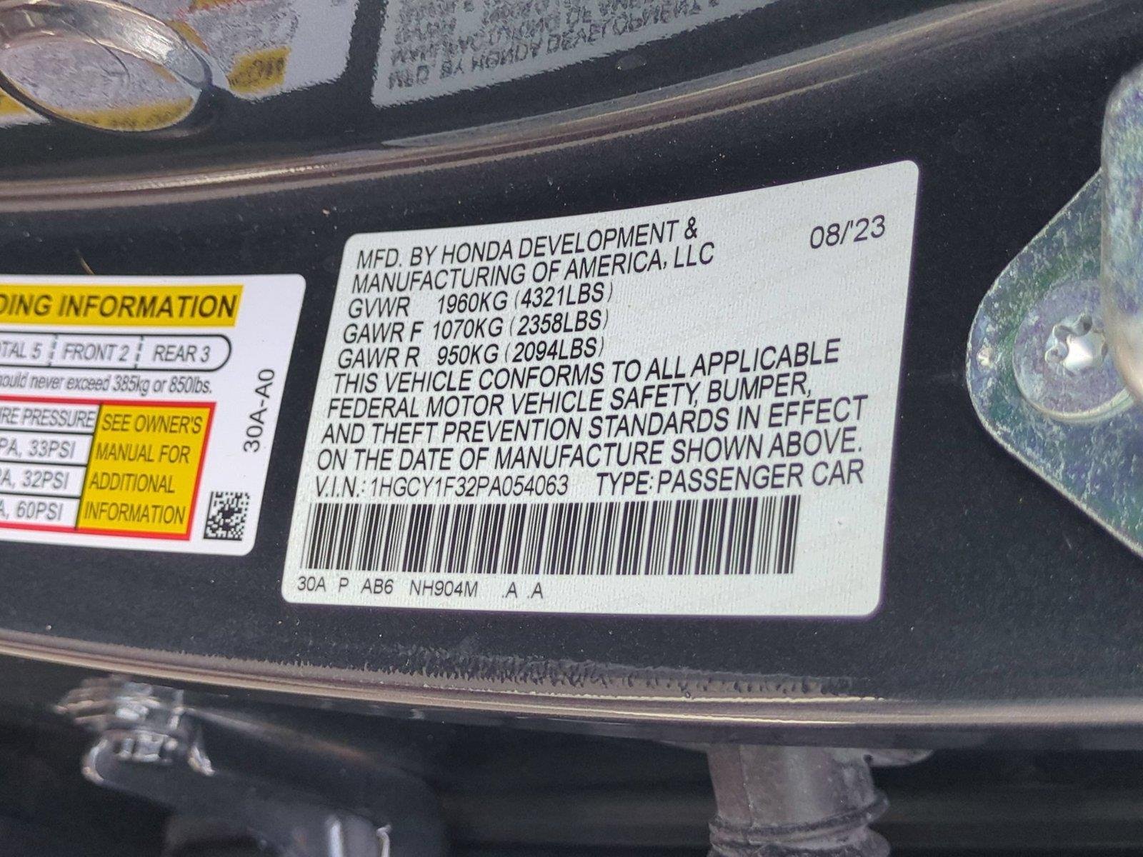 Used 2023 Meteorite Gray Metallic Honda EX image 41