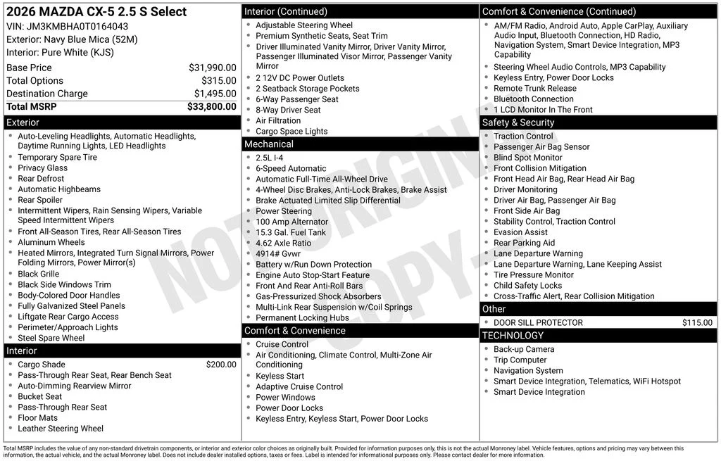 New 2026 Blue Mazda 2.5 S Select image 4
