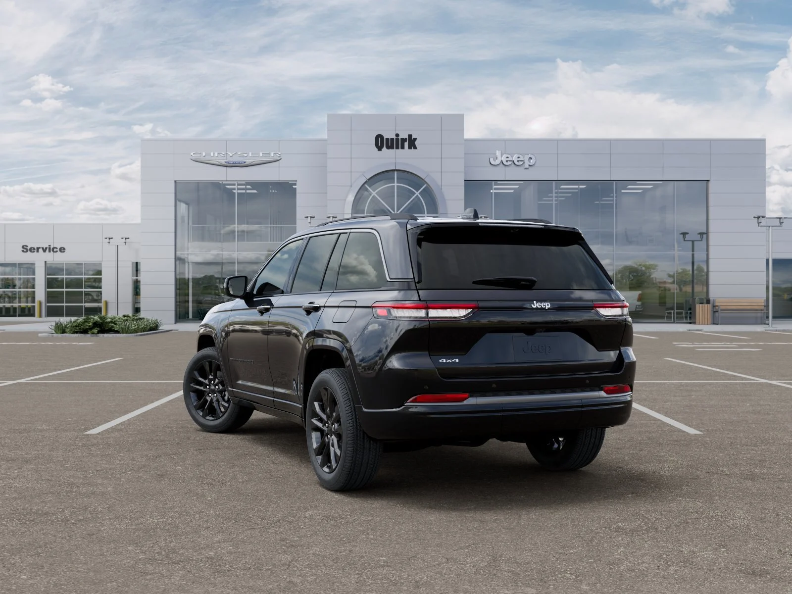 New 2026 Diamond Black Crystal Pearl-Coat Exterior Paint Jeep Limited Reserve image 3