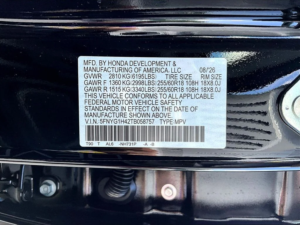 New 2026 Crystal Black Pearl Honda AWD EX-L image 21