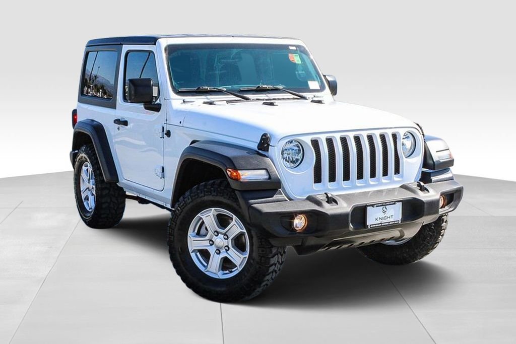 Used 2020 Bright White Clearcoat Jeep Sport S image 2