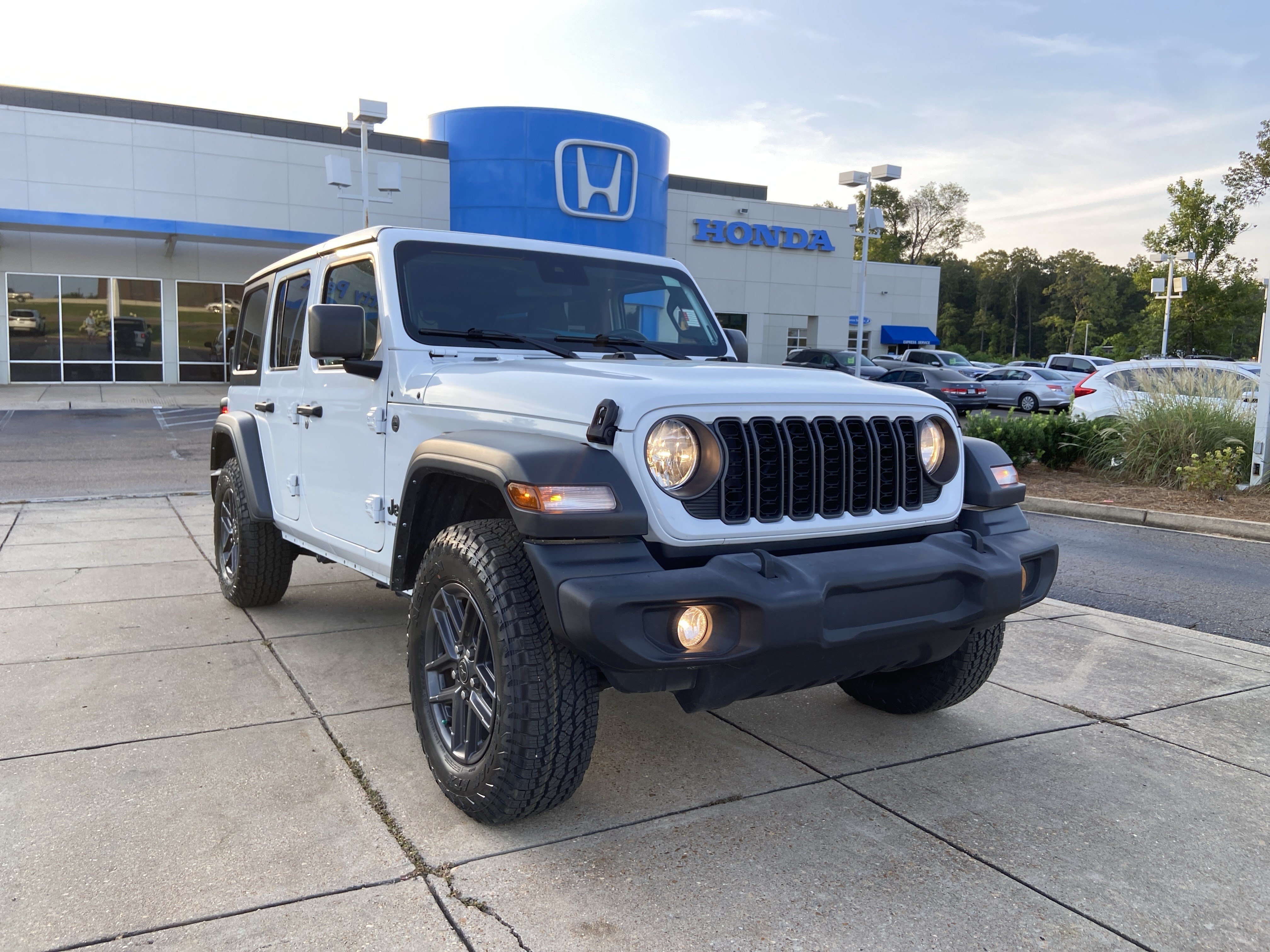Used 2024 Bright White Clearcoat Jeep Sport S image 2