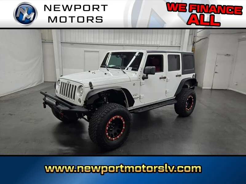 Used 2017 Bright White Clearcoat Jeep Sahara image 1