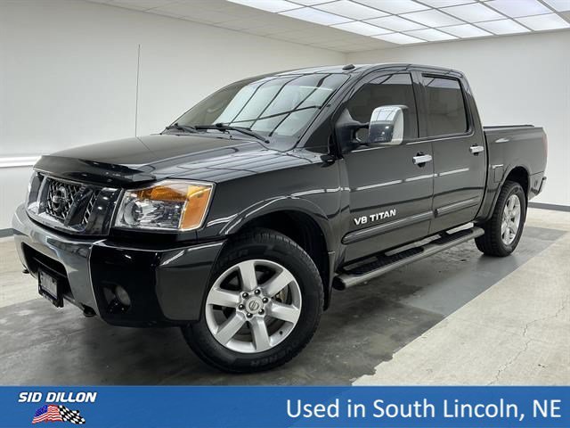 Galaxy Black 2009 Nissan Titan Pickup Truck Four-Wheel Drive Automatic
