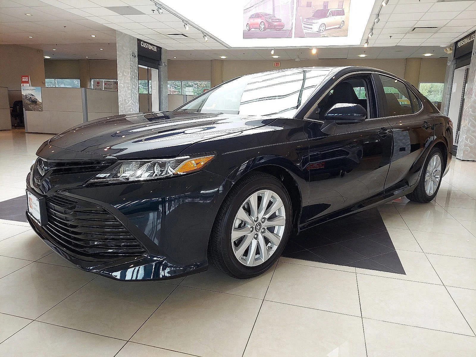 Used 2019 Blue Streak Metallic Toyota LE image 3