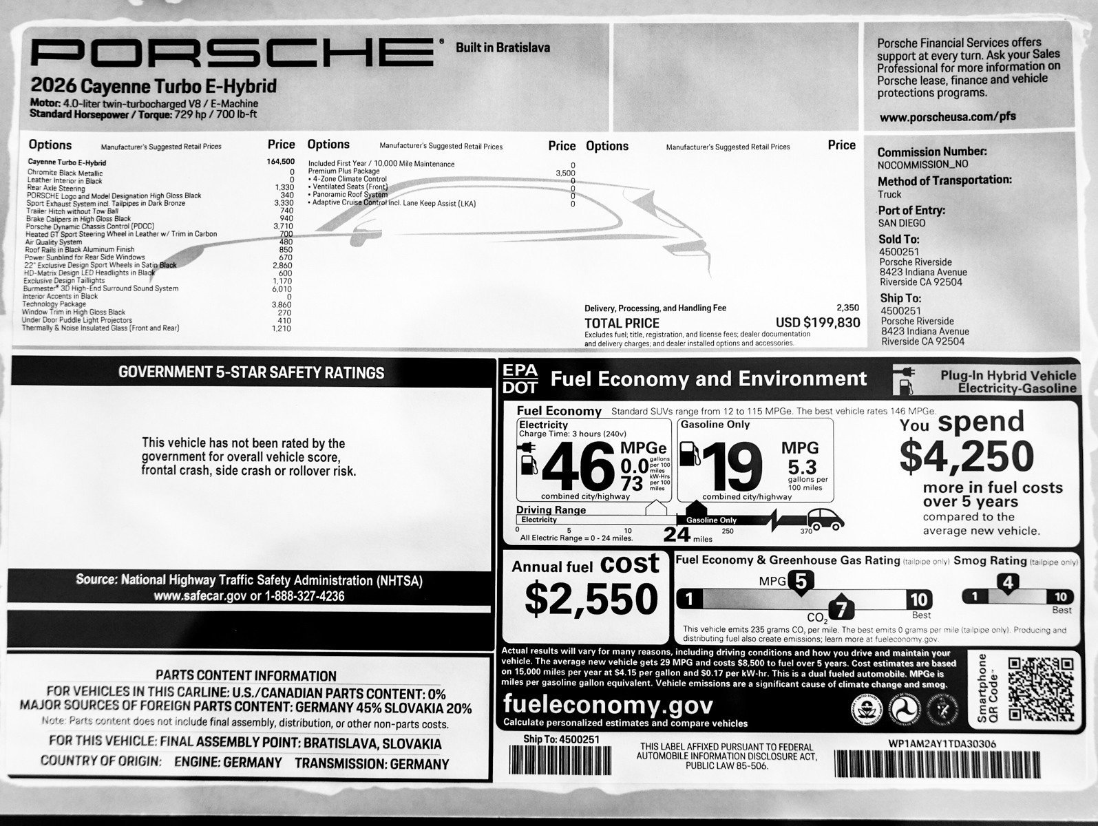 New 2026 CHROMITE BLACK Porsche Turbo E-Hybrid image 30