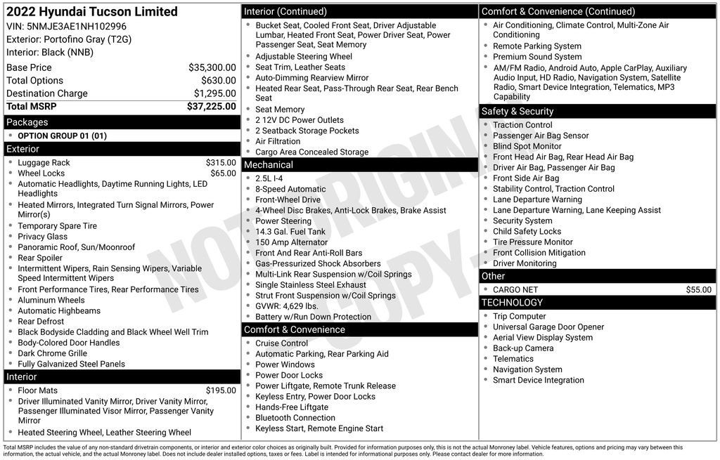 Used 2022 Gray Hyundai Limited image 31