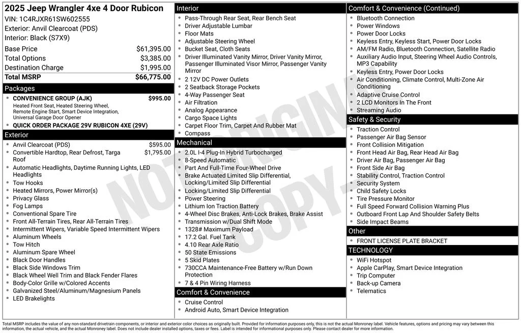 Used 2025 Gray Jeep Rubicon 4xe image 6