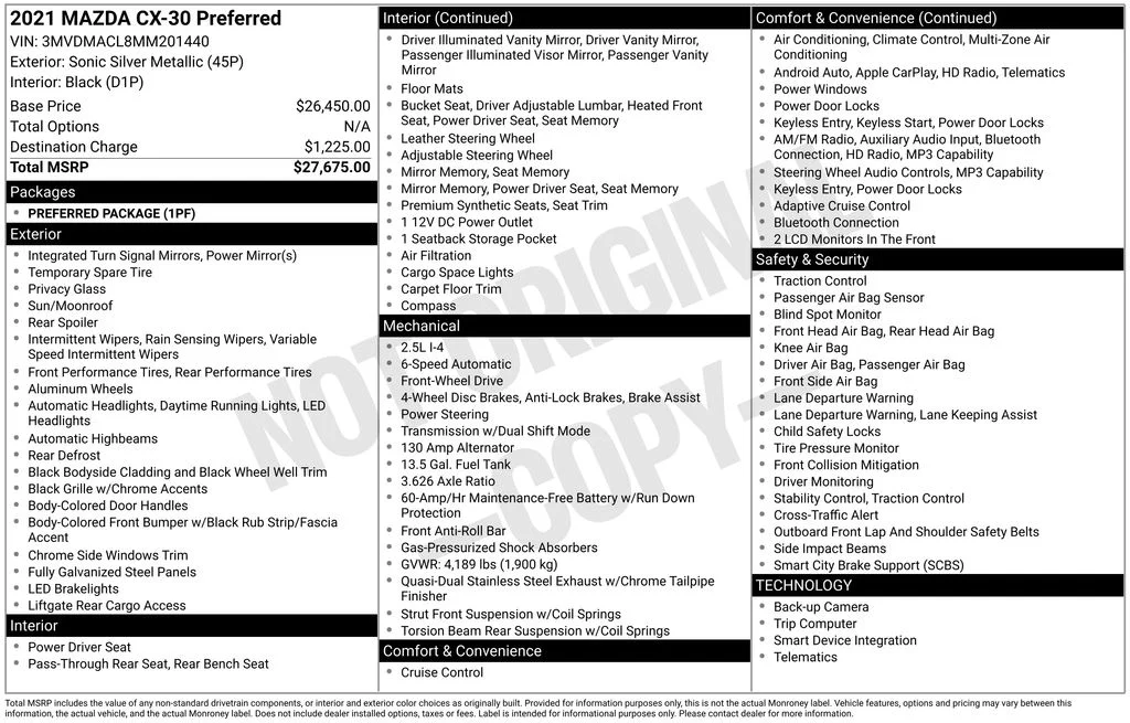 Used 2021 Silver Mazda Preferred image 6