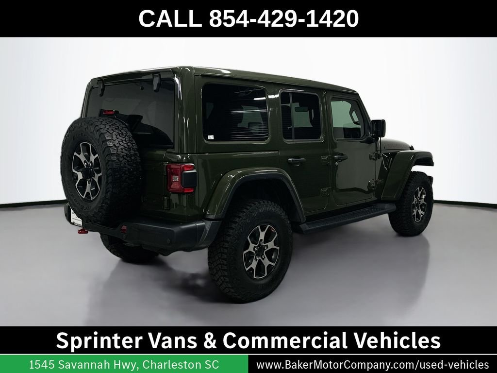 Used 2021 Green Clearcoat Jeep Unlimited Rubicon image 9
