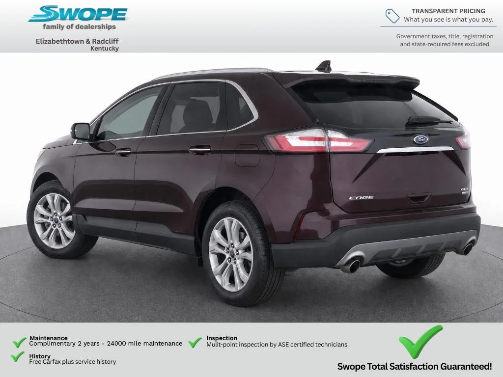Used 2020 Burgundy Velvet Metallic Tinted Clearcoat Ford SEL image 3