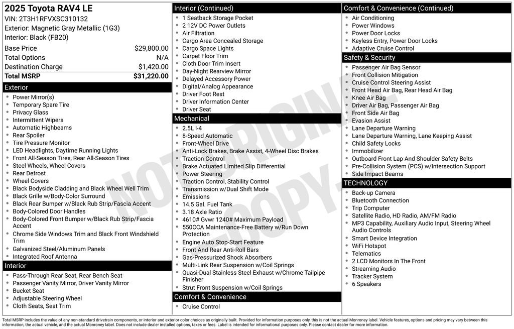 Used 2025 Gray Toyota LE image 6
