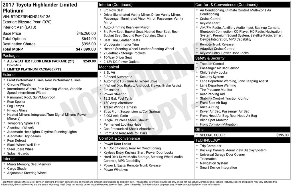 Used 2017 White Toyota Limited Platinum image 17