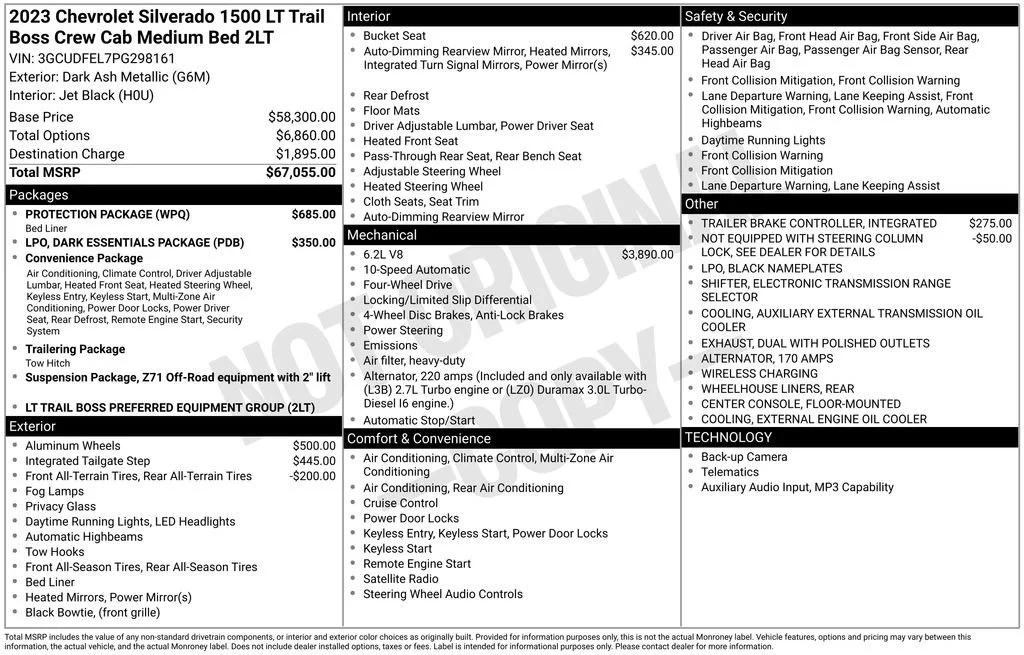 Used 2023 Dark Ash Metallic Chevrolet LT Trail Boss image 36