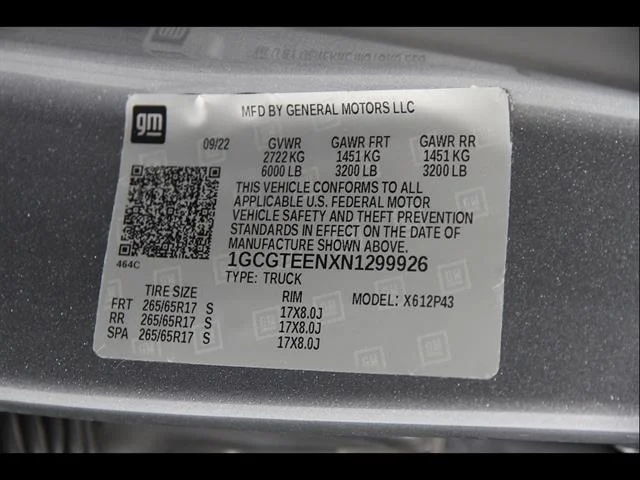 Certified Used 2022 SATIN STEEL METALLIC Chevrolet 4WD ZR2 image 25