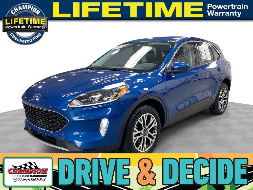 Used 2022 Blue Metallic Ford SEL image 1
