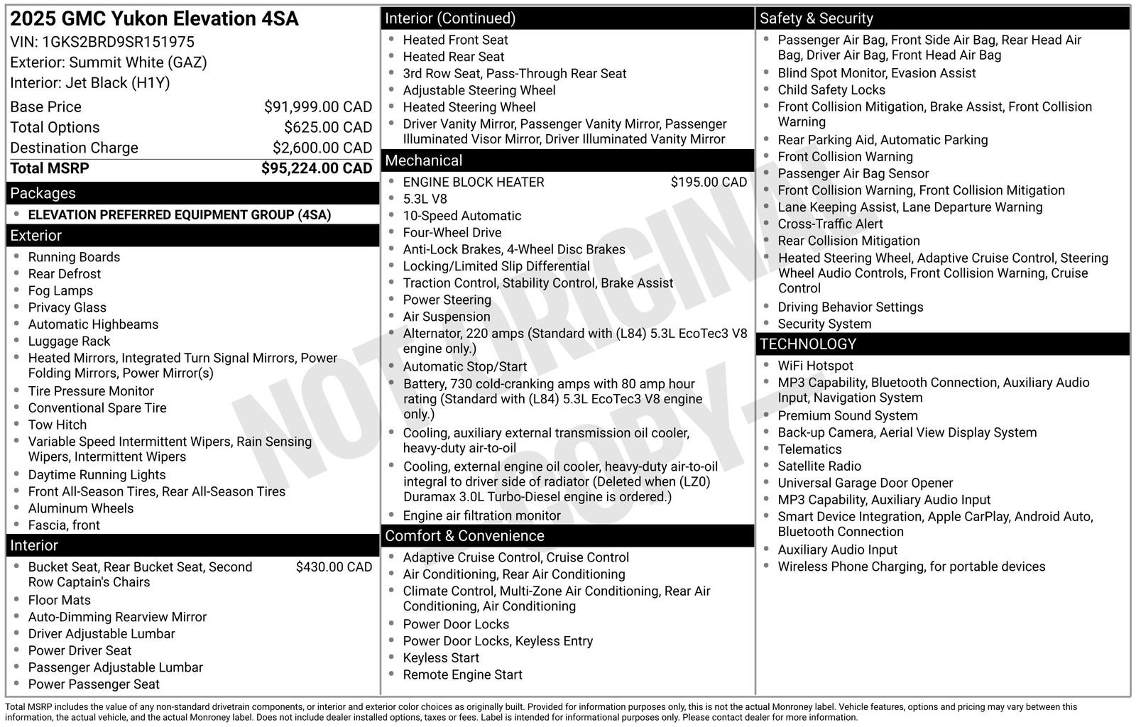 Used 2025 White GMC Elevation image 3