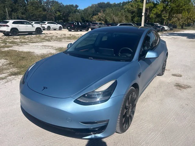 Used 2021 Solid Black Tesla Standard Range Plus image 2