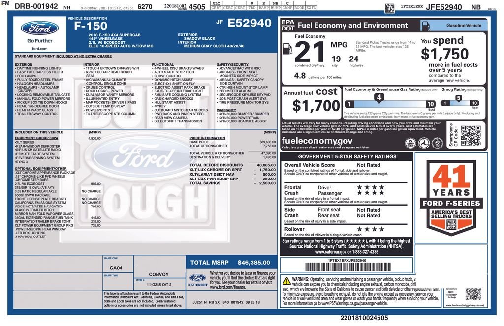 Certified Used 2018 Shadow Black Ford XLT image 3