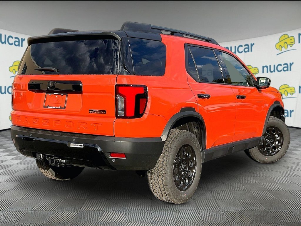 New 2027 Sunset Orange Honda TrailSport Elite Blackout image 7