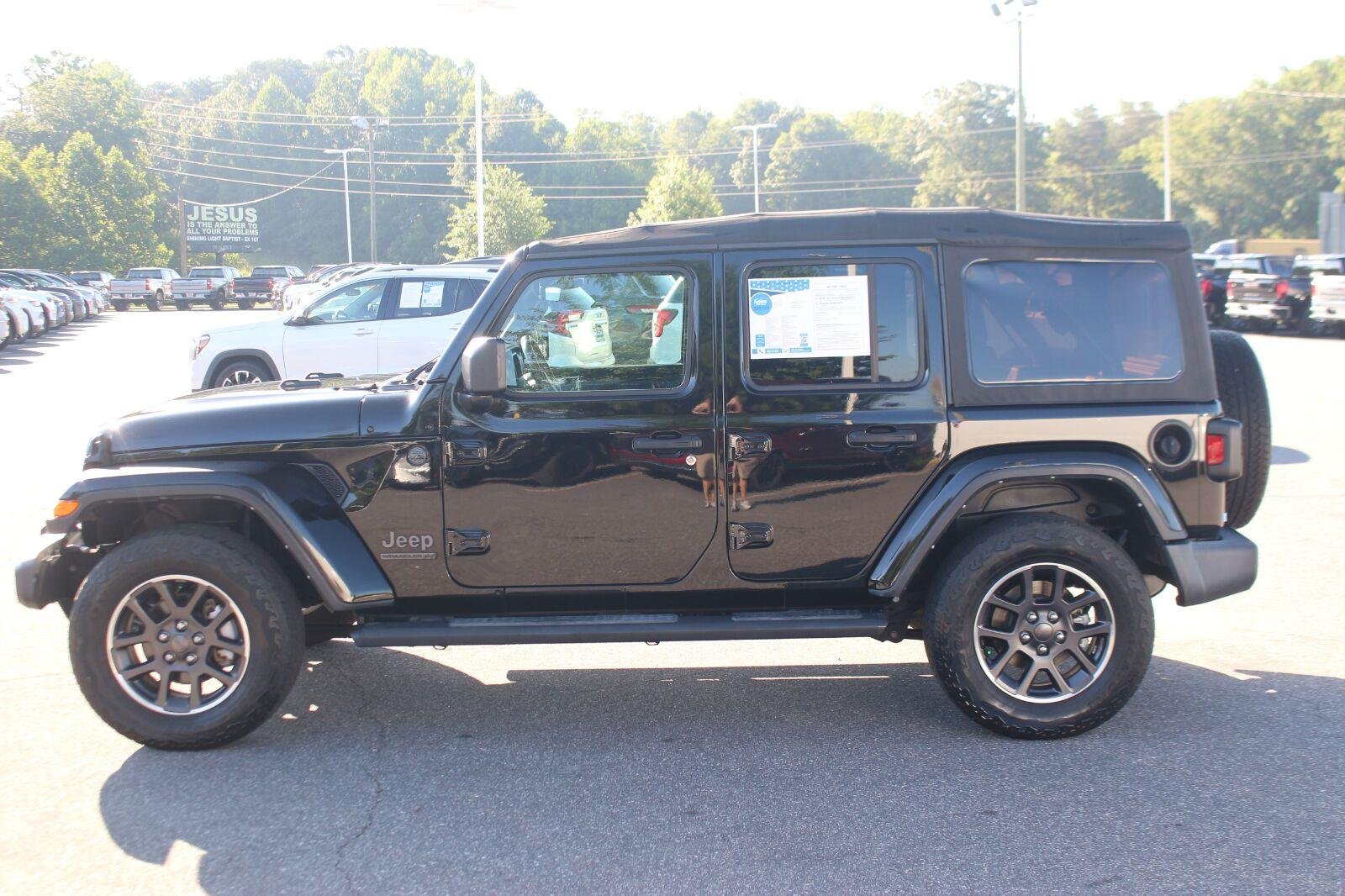 Used 2021 Black Jeep Unlimited 80th Anniversary image 4