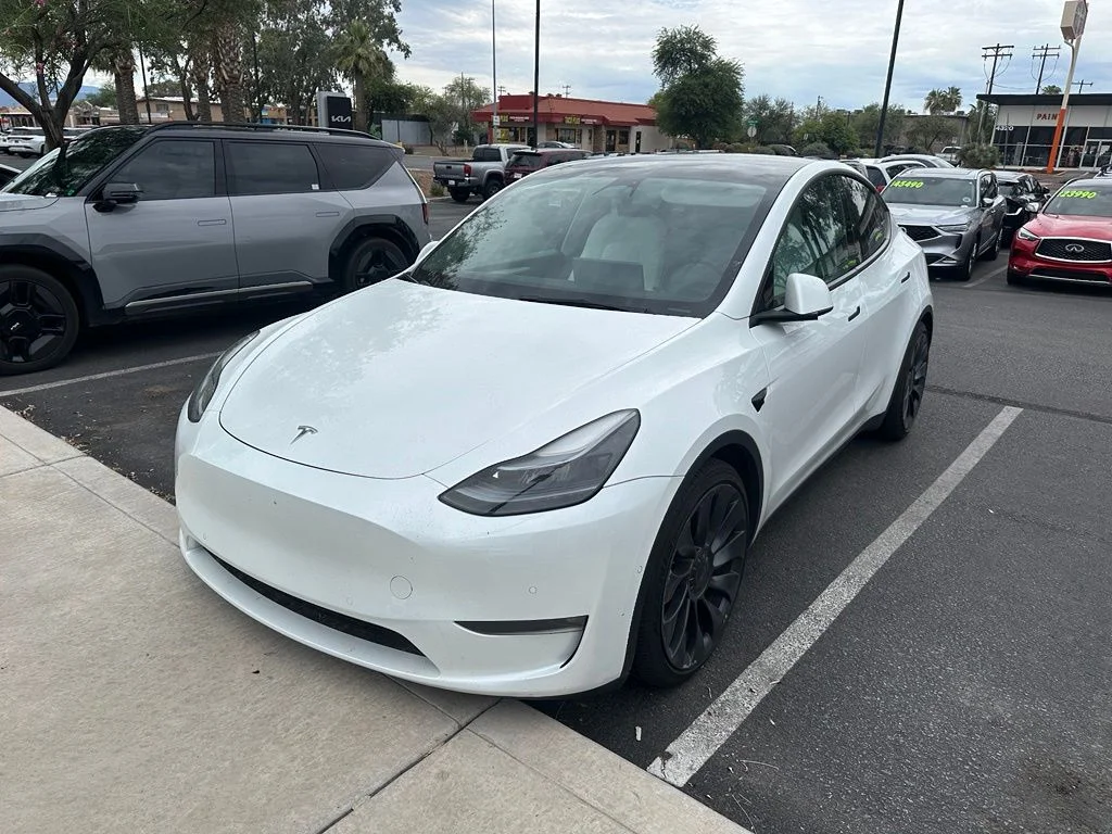Used 2022 White Tesla Performance image 9