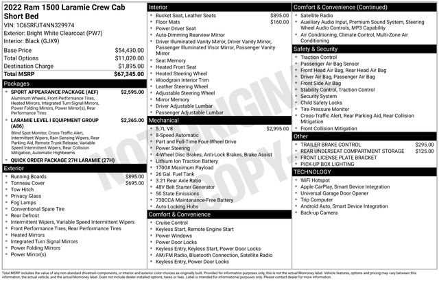 Used 2022 White Ram Laramie image 21