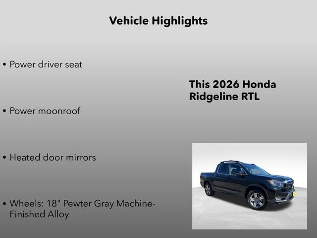 New 2026 Crystal Black Pearl Honda RTL image 5
