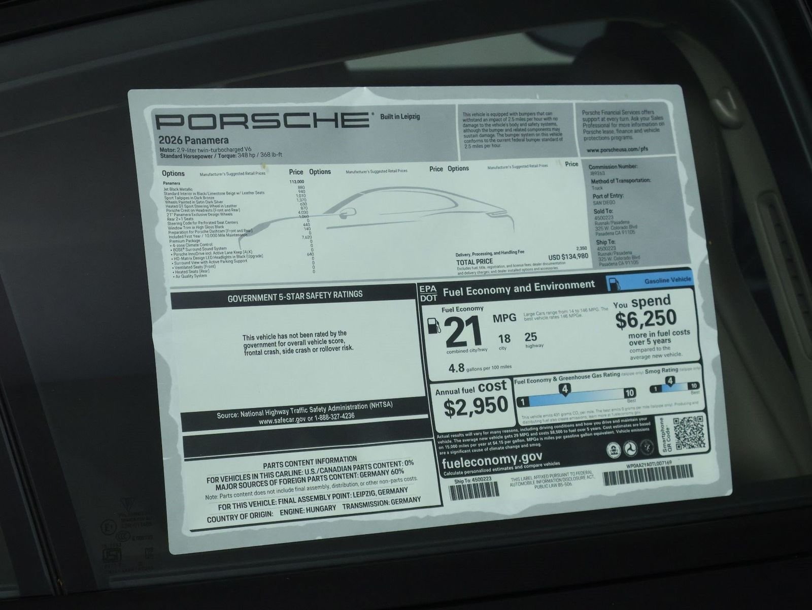 New 2026 Jet Black Metallic Porsche RWD image 25