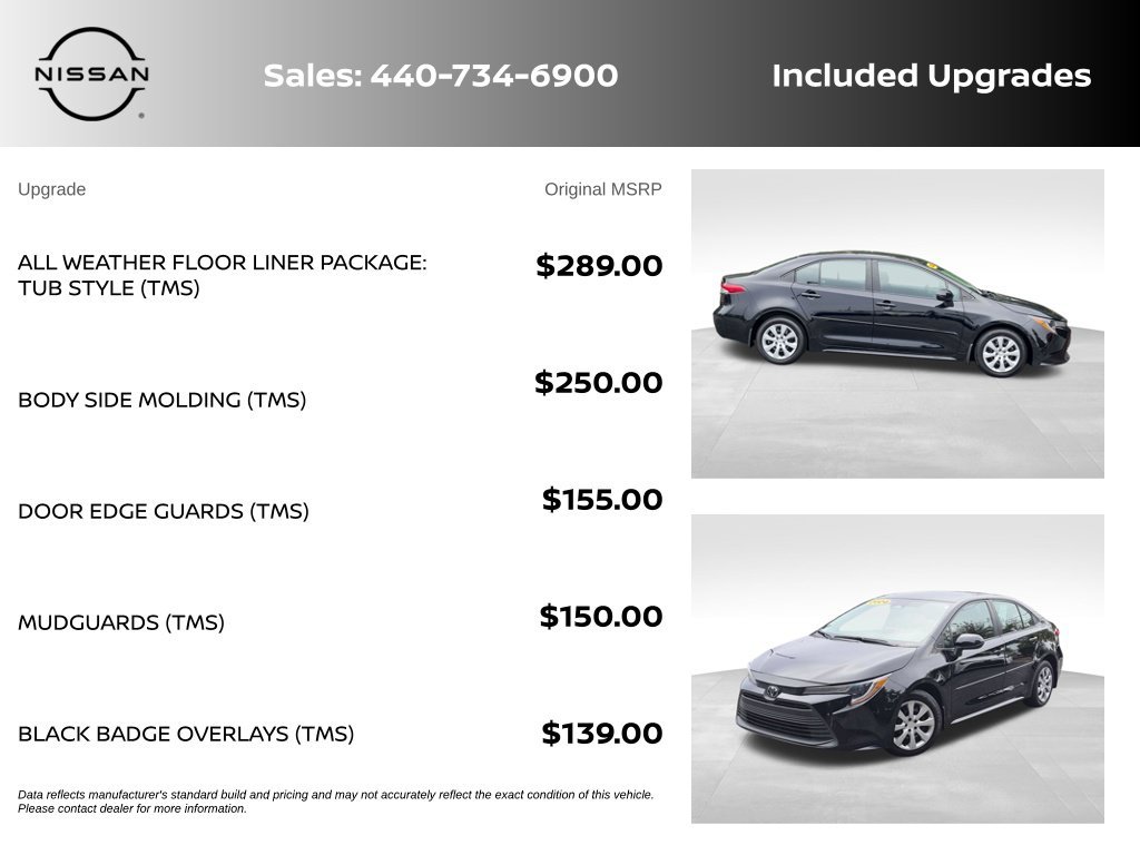 Used 2024 Midnight Black Metallic Toyota LE image 6