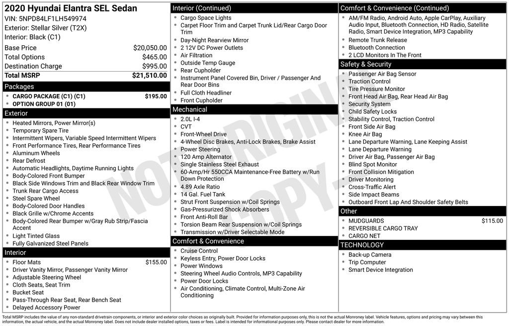 Certified Used 2020 Silver Hyundai SEL image 3