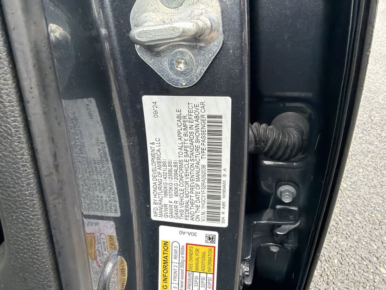 Certified Used 2024 Meteorite Gray Metallic Honda EX image 21