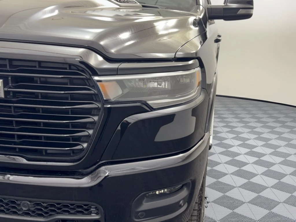 Used 2025 Diamond Black Crystal Pearlcoat Ram Laramie Crew Cab 4x4 57 Box image 12