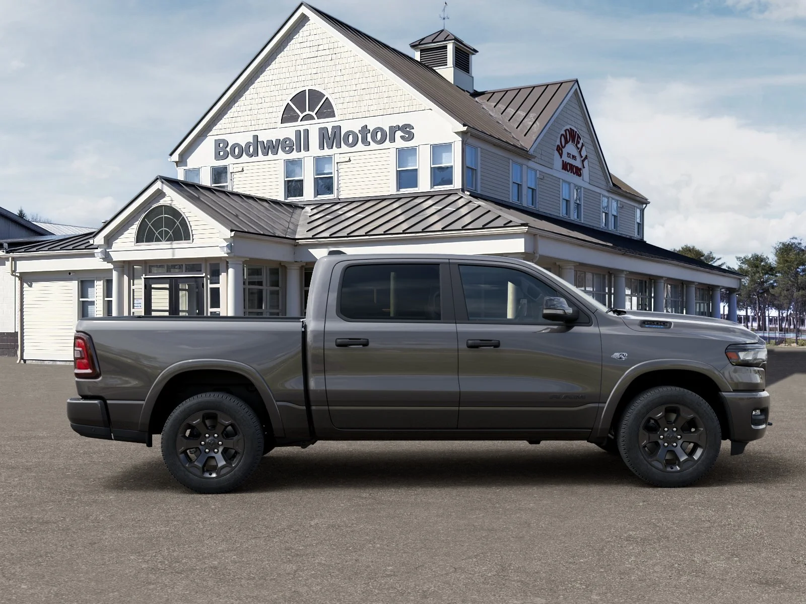 New 2026 Granite Crystal Metallic Clear-Coat Exterior Paint RAM Big Horn Quad Cab 4x2 6