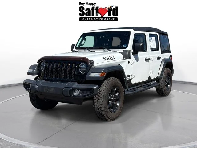 Used 2021 White Jeep Unlimited Willys image 1