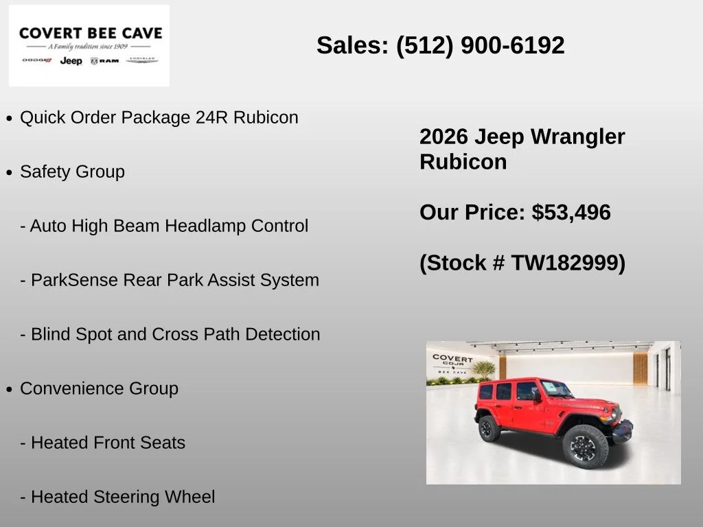 New 2026 Firecracker Red Clearcoat Jeep Rubicon image 7